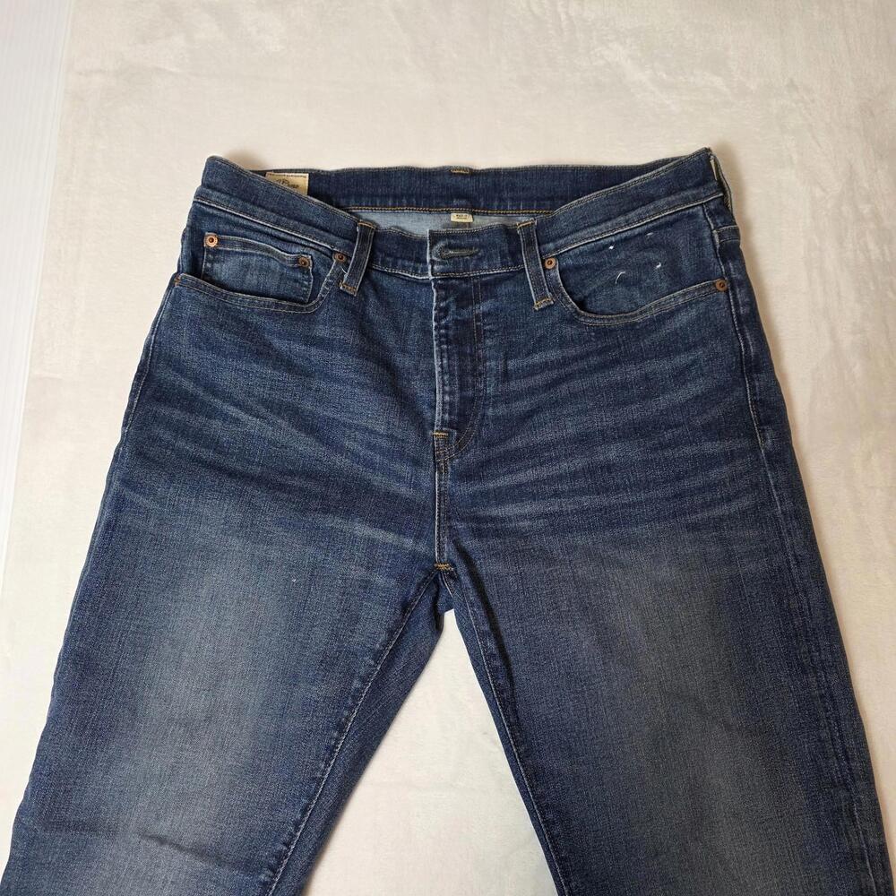 J Crew Jeans Blue Kurabo Japanese Denim 484 Stretch Extra Slim Men's Size 34X34 - Picture 7 of 10